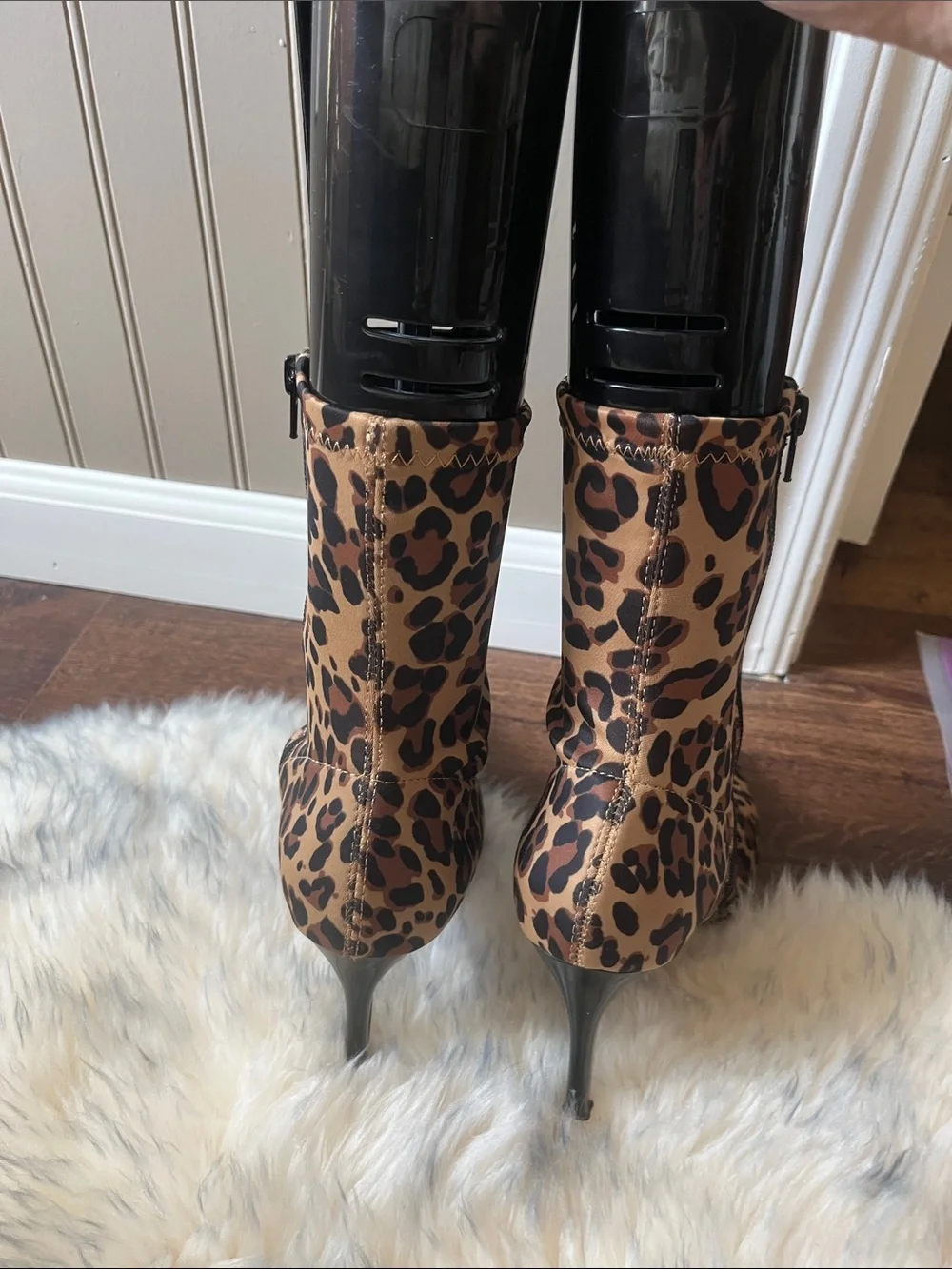Mix No. 6 Leopard-Print Pointed Toe Ankle Boots